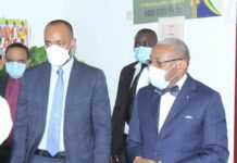 Gabon : Très mobilisé face au Covid-19, Noureddin Bongo Valentin visite un atelier de fabrication de masques