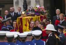 Le président gabonais Ali Bongo Ondimba dans l’Abbaye de Westminster pour les funérailles de la Reine Elizabeth II