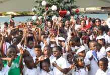 Gabon : Ali et Sylvia Bongo Ondimba célèbrent Noël avec les enfants des forces de défense